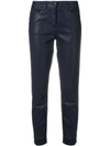 Luisa Cerano Cropped Slim-fit Trousers - Blue