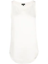 Theory Racer Back Tank Top - White