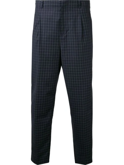 3.1 Phillip Lim / フィリップ リム 3.1 Phillip Lim Cropped Check Trousers - Blue