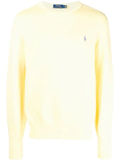 Polo Ralph Lauren Classic Crew Neck Sweater In Yellow