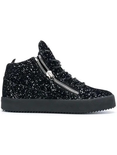 Giuseppe Zanotti Kriss Glitter Sneakers In Black