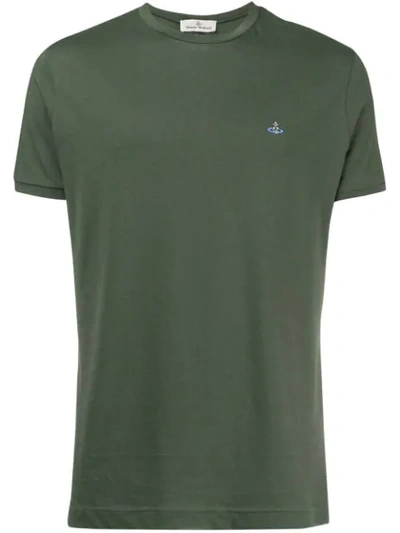 Vivienne Westwood Embroidered Logo T-shirt - Green In Green