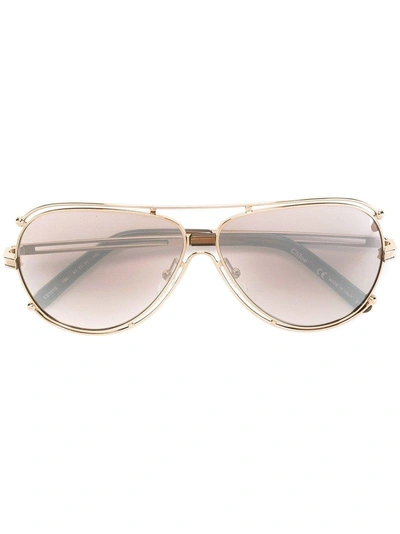 Chloé 'isadora' Sunglasses In Metallic