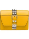 Prada Elektra Studded Shoulder Bag In Yellow