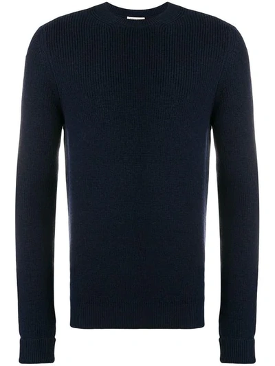 Al Duca D'aosta Rib Knit Fitted Sweater In Blue