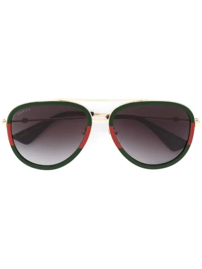 Gucci Pilot-frame Sunglasses In Green