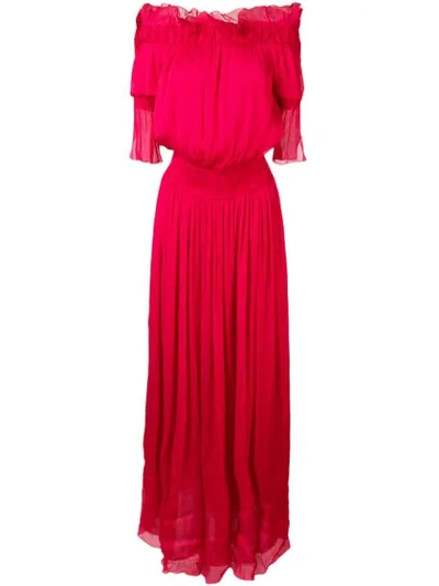 Genny Off-shoulder Long Dress - Pink