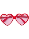 Gucci Eyewear Jeweled Heart Shaped Sunglasses - Red