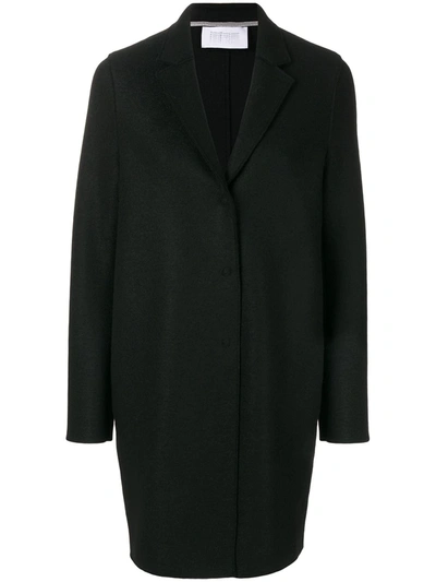 Harris Wharf London Cocoon Coat In Nero