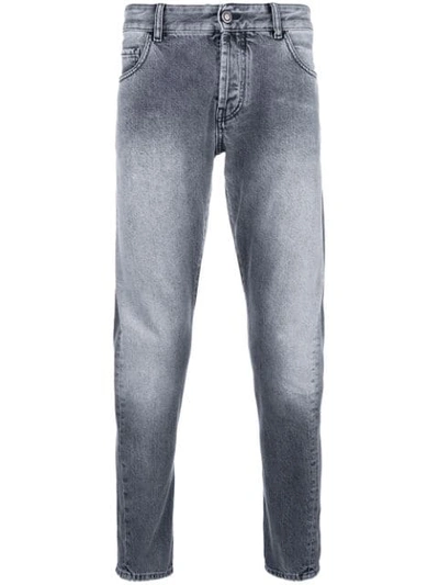 Marcelo Burlon County Of Milan Cropped Faded Jeans - Grey