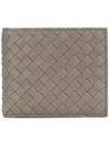 Bottega Veneta Foldable Mini Wallet In Grey