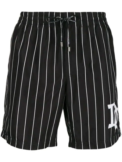 Dolce & Gabbana Striped Boxer Shorts - Black