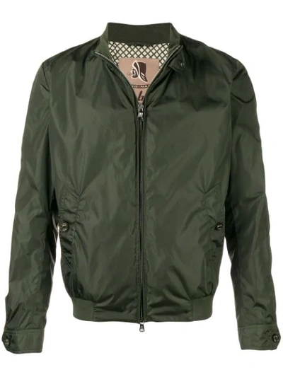 Sealup Zipped Fitted Jacket In Green