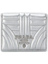 Prada Metallic Logo Wallet