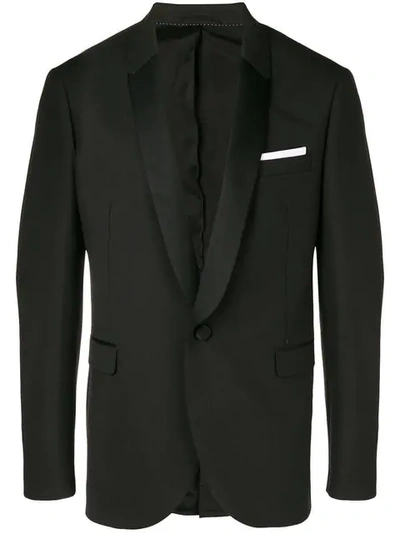 Neil Barrett Tuxedo Single-breasted Blazer In Black