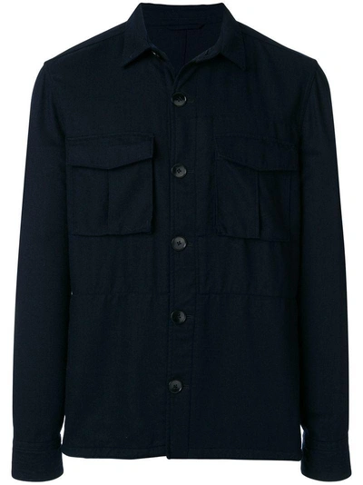 Tomas Maier Sporty Wool Field Jacket - Blue