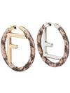 Fendi F Is  Earrings In F141b-soft Gold+ Palladium