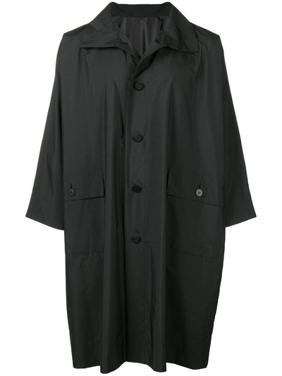 132 5. Issey Miyake Boxy Single-breasted Coat - Black