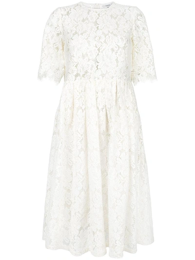 Ganni Eyelash Lace Dress - White