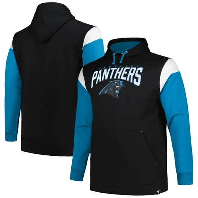 Profile Black Carolina Panthers Big & Tall Trench Battle Pullover Hoodie