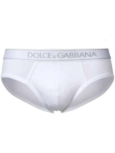 Dolce & Gabbana Branded Briefs In White