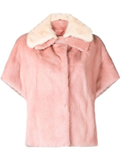 Liska Layered Collar Jacket In Pink