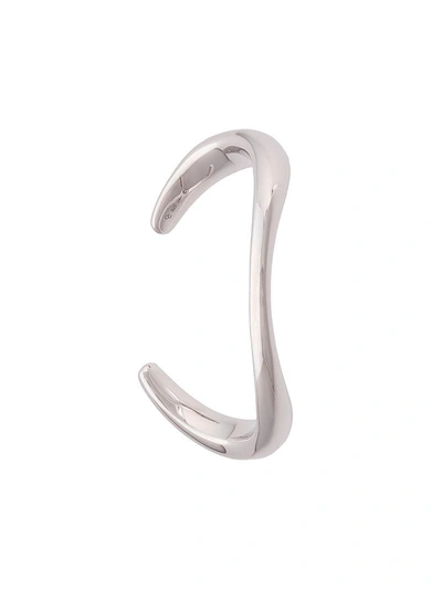 Charlotte Chesnais Wavy Bangle Bracelet - Metallic In Metallic