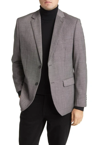Daniel Hechter Textured Wool Blazer In Grey