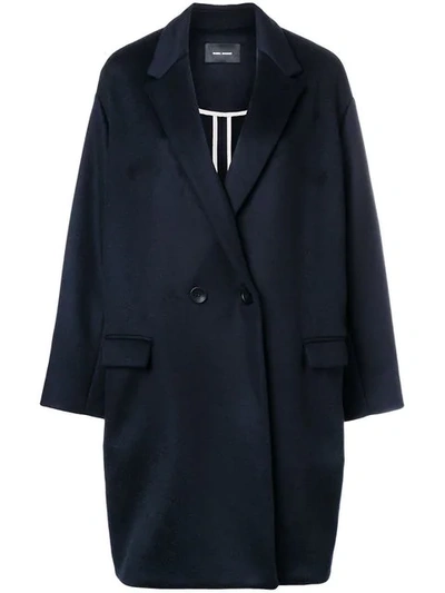 Isabel Marant Filipo Oversized Overcoat In Blue