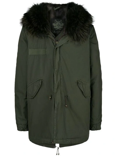 Mr & Mrs Italy Short Hooded Parka Coat In Green