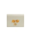 Gucci Leather Card Case Wallet With Bow In White