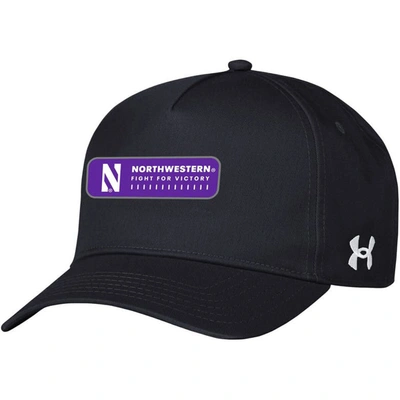 Under Armour Black Northwestern Wildcats 2023 Sideline Adjustable Hat