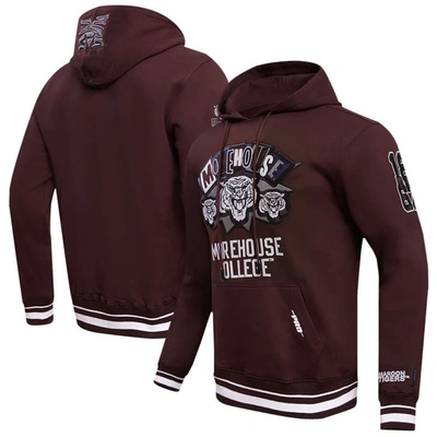 Pro Standard Maroon Morehouse Maroon Tigers Homecoming Ribbed Fleece Pullover Hoodie