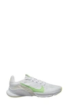 Nike Superrep Go 3 Flyknit Running Shoe In White/ Lime/ Green/ Sea Glass