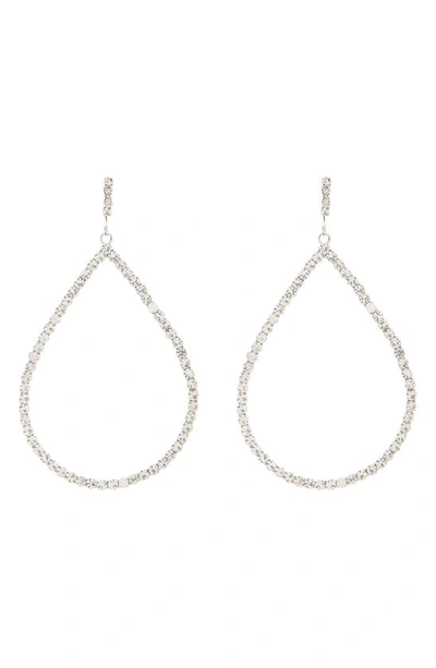 Tasha Curve Hourglass Drop Earrings In Silver