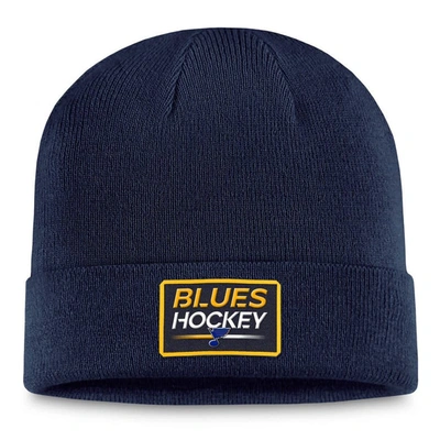 Fanatics Branded  Navy St. Louis Blues Authentic Pro Cuffed Knit Hat