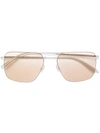 Mykita Square Tinted Sunglasses In Metallic
