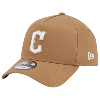 New Era Khaki Cleveland Guardians A-frame 9forty Adjustable Hat
