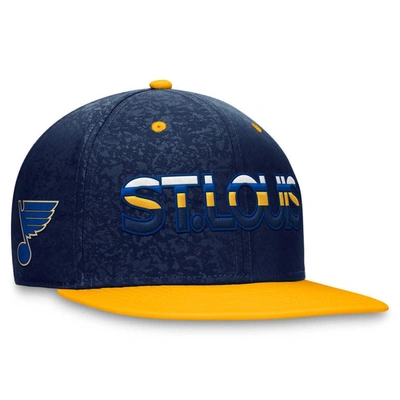 Fanatics Branded  Navy/gold St. Louis Blues Authentic Pro Rink Two-tone Snapback Hat