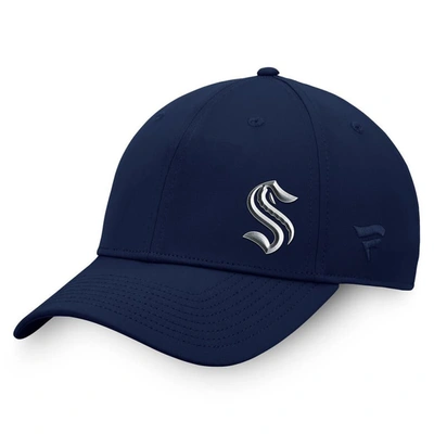 Fanatics Branded  Deep Sea Blue Seattle Kraken Authentic Pro Road Side Logo Adjustable Hat