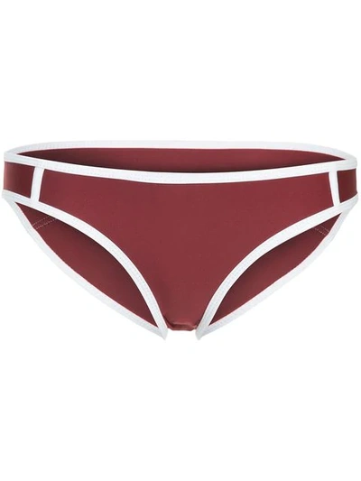 Duskii Contrast Edge Bikini Bottoms In Red