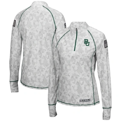 Colosseum Camo Baylor Bears Oht Military Appreciation Officer Arctic Lightweight Quarter-zip Top