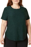 Beyond Yoga On The Down Low Jersey T-shirt In Midnight Green Heather