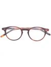 Epos Round Frame Glasses In Brown