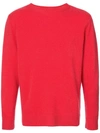 The Elder Statesman Classic Crew Neck Jumper In Red