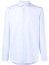 Borriello Striped Button Shirt - Blue