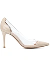 Gianvito Rossi Plexi Pumps In Neutrals