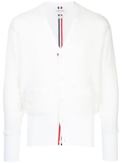 Thom Browne Cable Knit Cardigan - White