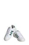 Adidas Originals Kids' Grand Court Sneaker In White/ Collegiate Green/ White