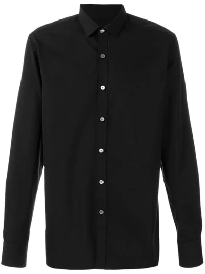 Lanvin Detailed Collar Shirt In Black